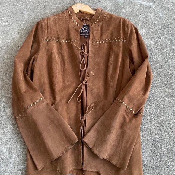 Chi by Falchi boho retro suede jacket, great vibe. - Picture 6 of 8